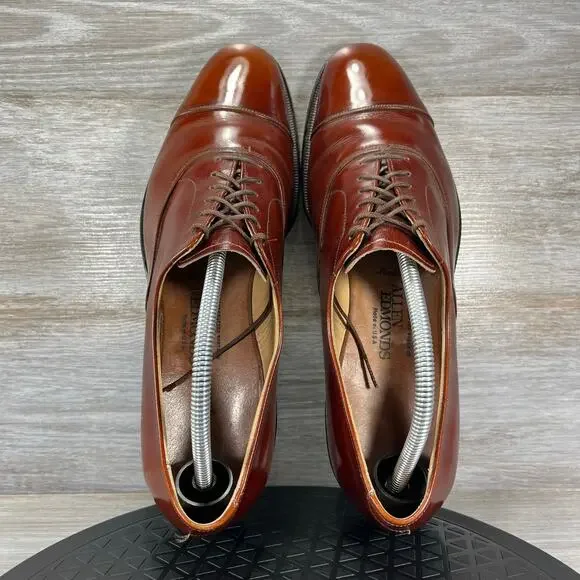Vintage Allen Edmonds Men’s Park Avenue Brown Leather Oxfords Size 11 AA
